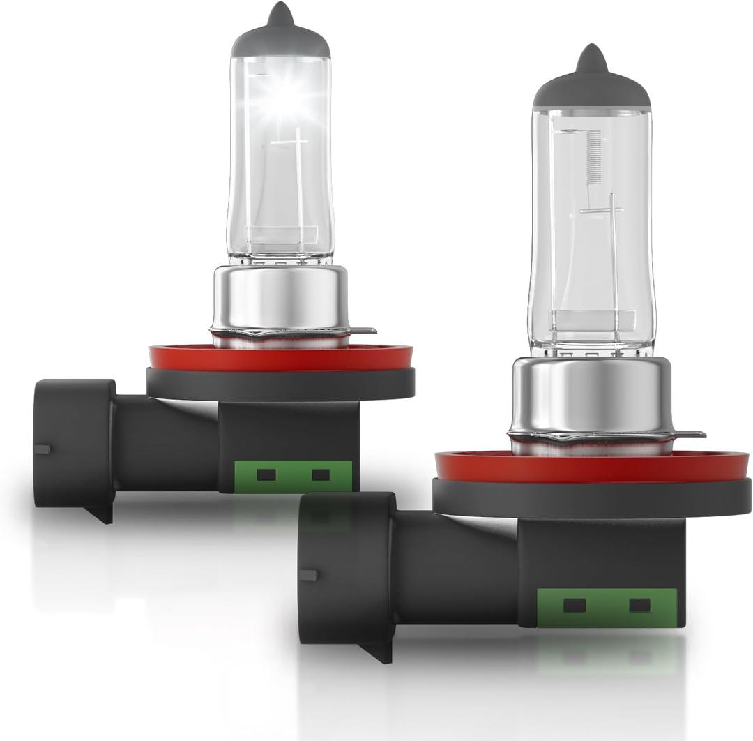 H11 Headlight Bulbs, 12V 55W, 4000 Lumens, 3800K, Halogen Light Bulbs, No Glare, Headlight Bulbs High and Low Beam, Fog Light Bulb,Head Light Bulb for Car, Pack of 2 (H8/9/11)