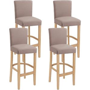 Chair Seat Cover, Stretch Stool Cover Pub Counter Stool Chair Slipcover Seat Cover Stool Chair with Back for Kitchen Dining Room Cafe 6 pcs