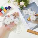 2pcs Sewing Crystal Applique Patch 3D Flower Rhinestone Applique White Crystal Fringe Shoulder Epaulette Flower Appliques for Wedding Dress Clothes Decorative Accessories