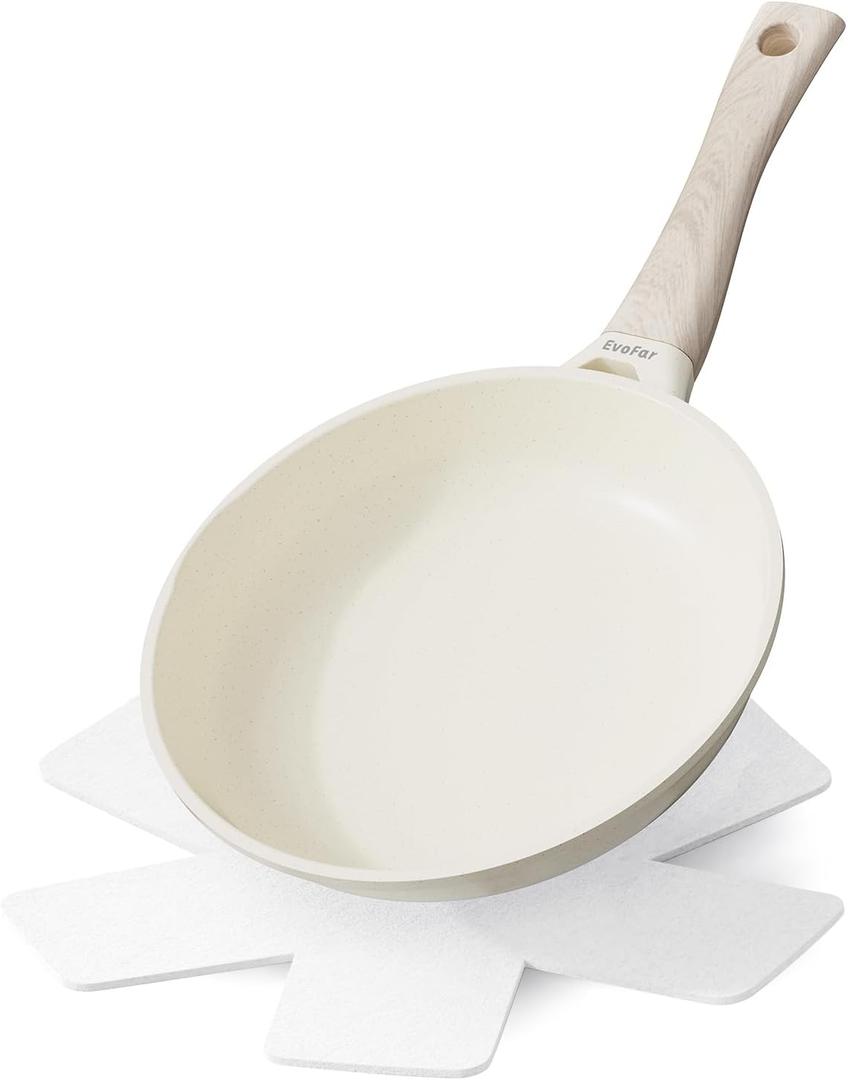 Granite Frying Pan, 8 Inch Non Stick Frying Pans, Lightweight Nonstick Pans for Omelets & Eggs, PFOA & PFAS Free Non-toxic Cookware Chef's Pan, Induction Compatible Fast & Even Heat Skillet