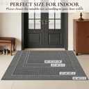 Door Mat Indoor Entrance 20x32, Non-Slip Washable Doormats Entry Way Mats, Dirt Resistant and Absorbent Welcome Mat, Easy Clean Low-Profile Doormat, Front Door, Inside Entrance, Grey
