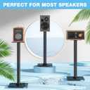 Rfiver Upgraded 45 Swivel Speaker Stands Pair for Surround Sound, Heavy Duty 28 Inch Bookshelf Speaker Stand Each Holds 22lbs Large Speaker, Floor Speaker Stand Built-in Cable Management, 1 Pair