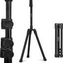 Pivo 63" Extendable Cell Phone & Camera Tripod with Sturdy, Lightweight, Portable, Foldable Stand for Video Recording with Universal 1/4"" Thread for DSLR, Smartphone, Action Camera & Pivo Pods
