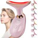 Facial Massager Red-Light-Therapy-for-Face and Neck, Face  culpting Wand with 7 Color - Birthday, Christmas, Mothers Day, Valentines Day Gifts for Her Women Mom Best Friend Wife Teacher (Rose Gold)