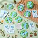60 Sets Earth Appreciation Gifts Globe Compact Mirrors Earth Day Giveaways World Environment Day Party Favors with Thank You Cards Gifts for Teacher Nurse Volunteer Adult Employee Office Coworker