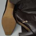 Lovee Cosee Chocolate Brown Leather Knee High Boots for Women 2025 Heeled Boots for Women Chunky Block Heel Square Toe Fall Tall Work Commute Business Meetings Street Style Fashion Trendy Size 8.5