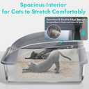 Stainless Steel Litter Box, Metal Litter Box with Scoop, High-Sided Leak-Proof Design, Non-Stick Base, Easy to Clean for Kittens, Senior & All Cats