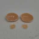 2 Pairs Strapless Sticky Adhesive Bra, Invisible Push up Reusable Silicone Brassiere with Nipple Covers Nude,C