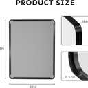 36"x30" Bathroom Vanity Mirror for Wall Aluminum Framed Farmhouse Rectangle | Anti-Rust, HD Reflection Anti-Desilvering, Distortion Free, Tempered and Shatter-Proof Wall Mounted Mirror, Black
