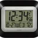 La Crosse Technology Atomic Wall/Table Clock, 7.2-inch H x 8.95-inch W x 1.2-inch D (WT-8005U-B)