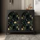 Dark Floral Peel and Stick Wallpaper Vintage Floral Contact Paper 16.9inchx118.1inch Flowers Bird Wallpaper Peel and Stick Boho Leaf Self Adhesive Removable for Bathroom Wall Paper Decor