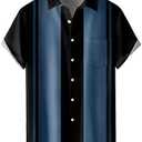 Hardaddy Men's Vintage Bowling Shirt Short Sleeve Button Down Hawaiian Summer Beach Printed Casual Shirts XL