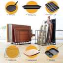 2-Pack 5-Tier Cutting Board Holder, Kitchen Cabinet Organizer Holder, Space-Saving Kitchen Storage for Cutting Boards, Bakeware, Trays,Thin Pans and Cookbooks, Baking Sheets Organizer