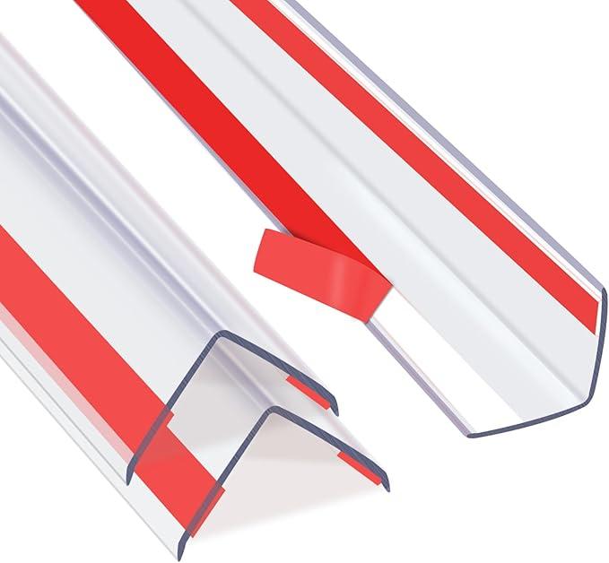 Clear Peel and Stick L Molding Corner Guards with 90° Angle for Wall Door Frame Cabinet Baseboard Protection and Decoration, 2.9ft x 1.5in (12Pcs)