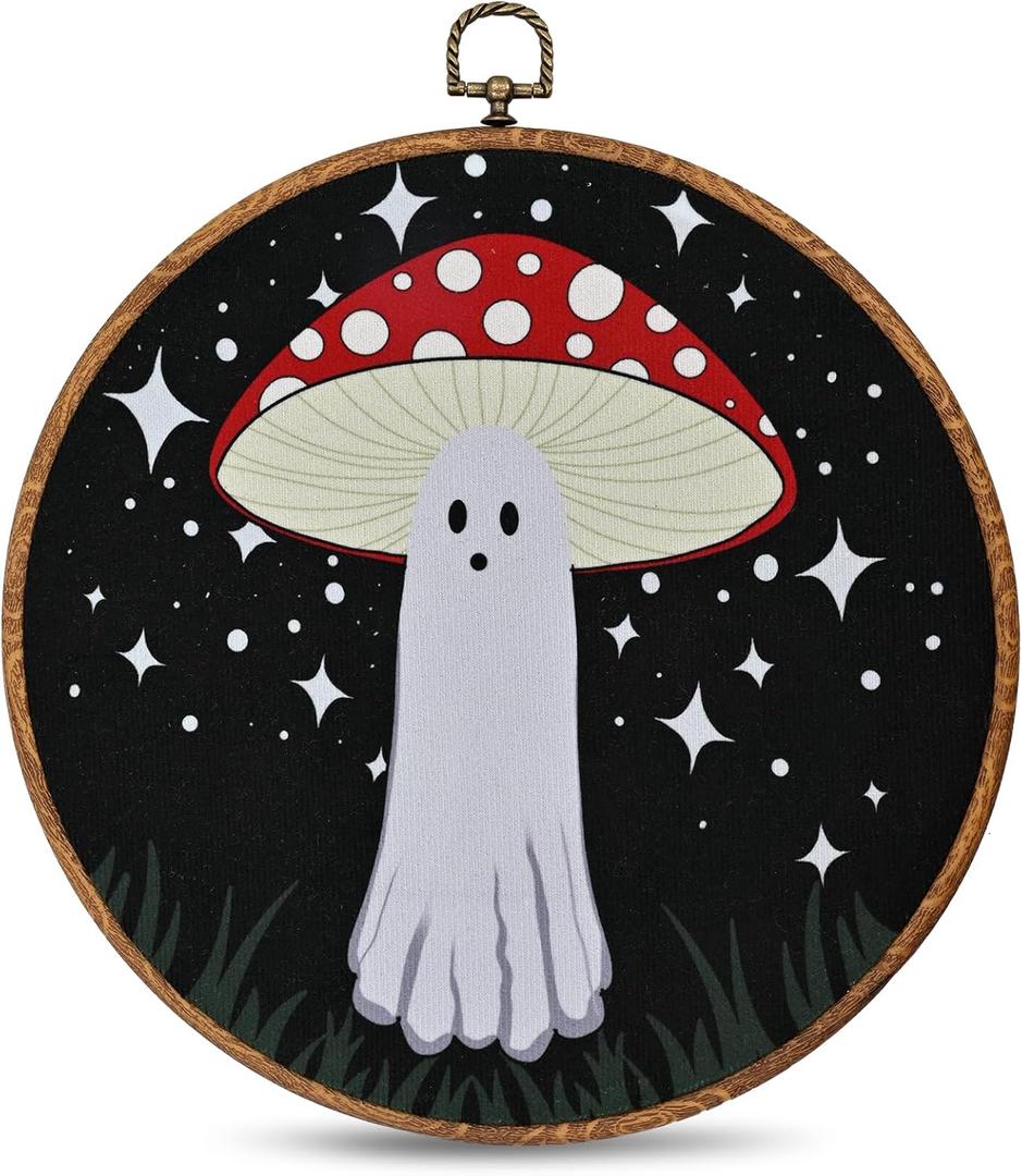 Mushroom Ghost Wall Decor Mushroom Home Wall Decor Mushroom Aesthetic Art Cottagecore Decor for Living Room Kitchen Bathroom