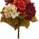 Nearly Natural 16 in. Autumn Hydrangea Berry Bouquet Artificial Flower (Set of 2)
