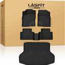 LASFIT Floor Mats & Trunk Mat for Honda Civic Sedan 2016-2021, All Weather TPE Custom Fit Floor Liners for 2016 2017 2018 2019 2020 2021, 1st & 2nd Row & Cargo Mat, Black (Not for Hatchback/Coupe)