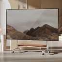 Stainless Steel Art Rolling TV Cart, Mobile TV Stand for 65-110inch TVs, Heavy Duty TV Stand with Wood Shelf&Large Storage Pegboard 220 lb. Load Capacity, Max VESA 1200x600mm (Style 1)