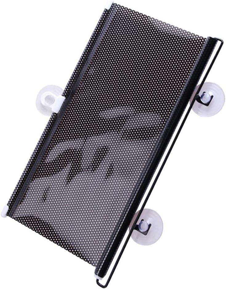 KIMISS Windshield Sun Shade, Car Automatic Retractable Sunshade Windshield Sun Block Visor Shade Curtain Sun (Black 68x125cm)