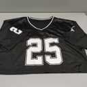 Women Jersey Shirts Cropped Graphic Tees Cute Y2k Crop Top Football Shirts Streetwear (Small, Black)