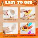 2 x Hiawbon 30PCS Thanksgiving Turkey Craft Kits, DIY Turkey Headbands Craft Kits, Thanksgiving Turkey Hats, Fall Decoration Supplies for Thanksgiving Home