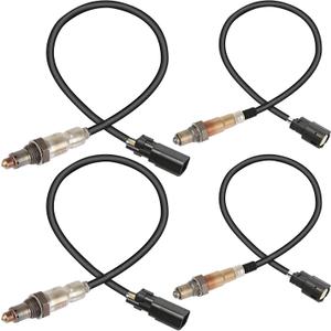 Upstream Downstream O2 Oxygen Sensor 4PC for 2011 for Ford Edge Explorer for Lincoln MKX 3.5L 3.7L - 234-5038 9E5Z9F472D BL3Z9F472A - Fix Fault Light Reduce Fuel