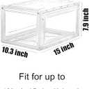 12 Pack Acrylic Clear Shoe Boxes Ultra Clear Plastic Stackable Sneaker Storage For Sneakerhead. Professional Grade Shoe Display Case with Magnetic Door .Boots and Hat Organizer.Fits US Size 15