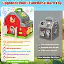 Toddler Toys for 1 2 3 Year Old Boys Girls, Upgraded Musical Farm Animal Barn Toy Gifts, Montessori Fine Motor Skill Learning & Educational Toys, Christmas Birthday Gift for Baby 12-18 Months+