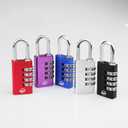 SISAV 4-Digit Aluminum Combination Padlock for Gym,School Lockers,Toolbox,Fence Gate,and Employee Locker,(Black 1pack)