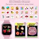 Waterproof Smart Watch for Kids Gift for Girls Age 5-12 with 32 Games, Dual Camera, Habit Tracking, Music Player, Video, Alarm Clock, HD Touchscreen Kids Smart Watch Birthday Toys for 3-12 Year Old