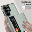 Qinmay Compatible with Samsung Galaxy S26 Ultra Case Wallet,Built-in Card Holder,Dual Layer Shockproof Hidden Card Slot Slim Wallet Phone Cover for Galaxy S26 Ultra 6.9",Military Green