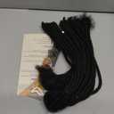DAIXI 0.6cm and 0.2cm 0.4cm 0.8cm Options 10 Inch 40 Strands 100% Real Human Hair Dreadlock Extensions for Man/Women Handmade Permanent Loc Extensions Bundles Can Be Dyed Bleached Curled Twisted