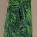 PABREY 2 Pcs 9 Ft Norfolk Pine Garlands, Artificial Real Touch Winter Christmas Green Greenery Garlands for Mantle, Fireplace, Table, Wall, Outdoor, Indoor Christmas Decorations (9 FT, 2)