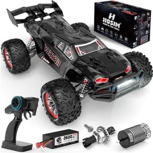 Hosim RC Cars Mini 1:8 RC Truck for Adults, Vortan RTR Brushless RC Cars Fast 50+mph All Terrain 4WD Remote Control Car Hobby Waterproof RC Car Electric Off-Road Monster Trucks with 3S Battery