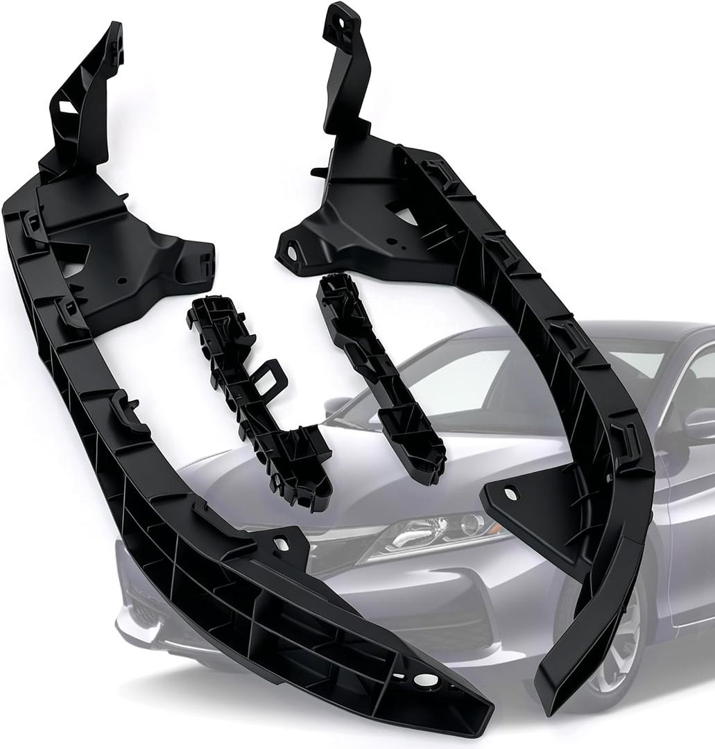 4Pcs Front Left Right Side Headlight Bumper Bracket Mount Support Retainer Kit Fit for Honda Accord 2013-2017 71190-T2A-A01, 71140-T2A-A01, 71198-T2A-A01, 71193-T2A-A01
