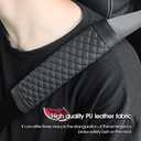 2pcs Car Seatbelt Covers Seat Belt Protector,Soft Sheepskin for adults,Universal Pad Protect Neck and Shoulder,Safety Cushion Car,Truck,Suv,Motorhome-Black