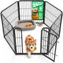 FXW Homeplus Indoor Dog Playpen, 24" H, 6 Panels, for Puppies & Small Dogs
Stress-free play, Heavy-duty, Semi-open design, Easy setup, Threshold-free gate, Expandable, Patented