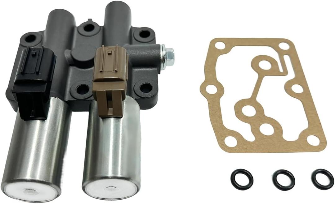 Transmission Dual Linear Shift Solenoid Valve with Gasket Compatible with Honda Accord Odyssey Pilot Ridgeline, Acura MDX RDX RL TL, Replaces 28250-RDK-014 28250RDK014