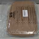 Prite Makeup Bag, Large Capacity Portable Travel Cosmetic Bag, Waterproof Makeup Organizer for Women with Handle and Divider (001 Brown)