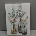 Dazzlewall Framed Botanical Bathroom Wall Art Decor Bottles and Plants Floral Print Canvas for Bedroom Farmhouse Living Room Decor 12x16 in