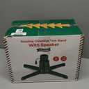 Patent Pending Musical Rotating Christmas Tree Stand, UL Certified Up to 9ft 120 lb Artificial Christmas Tree with Speaker, Spinning Stand with Remote, Fit for 1.25-2" in Tree Poles - 800W