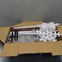 Solar Christmas Pathway Lights Outdoor Decorations, Solar Powered Snowflake Lights, Waterproof Xms Garden Stake Lights Outdoor Christmas Decorations for Patio Yard Porch Lawn, 4 Pack(White)