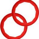 Antenda Adjustable Silicone Pie Crust Shields - Baking Protectors Cover Ring Fits 8-11.4 Inch Pies (2 PCS (Red))