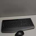 Wireless Keyboard and Mouse Combo - Full-Sized Ergonomic Keyboard with Wrist Rest, Phone Holder, Sleep Mode, Silent 2.4GHz Cordless Keyboard Mouse Combo for Computer, Laptop, PC, Mac, Windows -Trueque (1 PACK, Black)