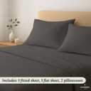 100% Egyptian Cotton Full Size Bed Sheet Set - Charcoal Grey 1000 Thread Cotton Bed Sheet | Luxury 4 Piece Full Set, Pillowcase, Breathable Long Staple Bedding Weave Mattress Deep Pockets Fits Upto 17