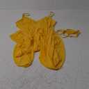 Avidlove Women Lingerie Lace Babydoll Chemise Sexy Mesh Nightdress V Neck Nightwear Side Split Nightgown (XX-Large, Yellow)