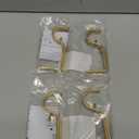 eletriace Curtain Rod Bracket Heavy Duty Adjustable Window Hardware Rod Holders Hanger for 1 inch Rods, Set of 4 (Gold-Adjustable)