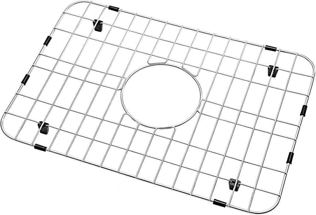 Serene Valley Sink Grid 18" X 12-1/2", Centered Drain with Corner Radius 1-1/2", NLW1812C, Medium