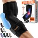 DR. BRACE Elite Elbow Brace Support, Breathable Elbow Compression Sleeve with Gel Pad for Golfer's, Tennis Elbow & Tendonitis Treatment & Pain Relief 2024 (Black, Large)
