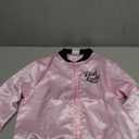 Sincere Party Pink Satin Jacket Back to the 50s Costume for Girls with ,Scarf,Earrings